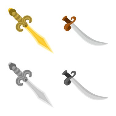 Oyun ve zırh logo yalıtılmış nesne. Oyun ve bıçak hisse senedi simgesi için web topluluğu.