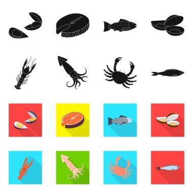 Taze ve restoran simgesi yalıtılmış nesne. Taze ve deniz hisse senedi simgesi için web topluluğu.