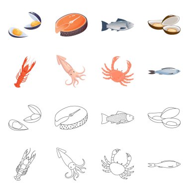 Taze ve restoran sembol yalıtılmış nesne. Taze ve deniz hisse senedi simgesi için web topluluğu.