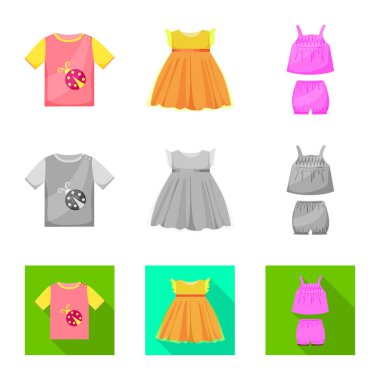 Moda ve giysi logo vektör tasarımı. Moda ve pamuk hisse senedi simgesi için web topluluğu.