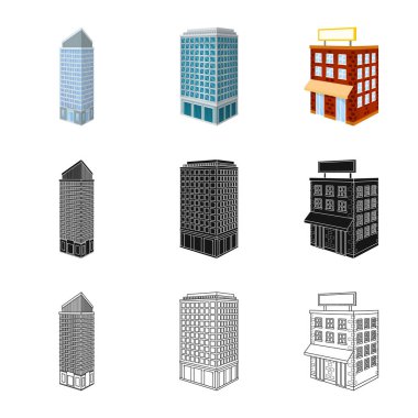 İnşaat ve yapı işareti vektör tasarımı. İnşaat ve emlak web için hisse senedi simgesi.