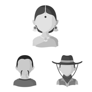 Vektör tasarım kişi ve kültür işareti. Kişi ve yarış stok vektör çizim koleksiyonu.