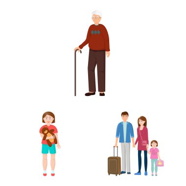 Aile ve insanlar logo vektör Illustration. Aile ve avatar hisse senedi vektör çizim topluluğu.