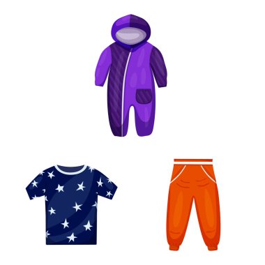 Bebek ve çocuk simgesinin vektör Illustration. Bebek ve çocuk stok vektör çizim seti.