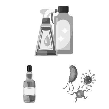 Tıp vektör çizim ve ağrı simgesi. Hisse senedi için hastalık vektör simge ve tıp kümesi.