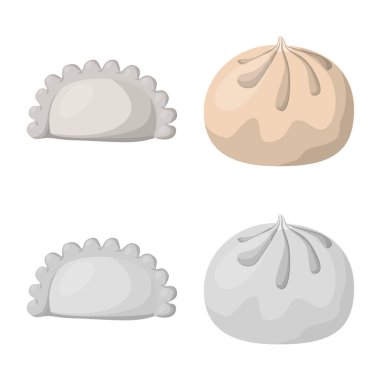 Ürünler ve pişirme simge yalıtılmış nesne. Ürünler ve web için hisse senedi simgesi meze koleksiyonu.