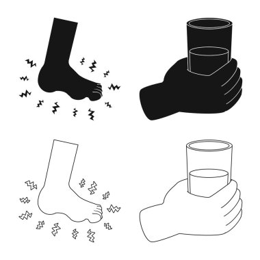 Diyet ve tedavi simge vektör Illustration. Diyet ve ilaç hisse senedi simgesi için web topluluğu.