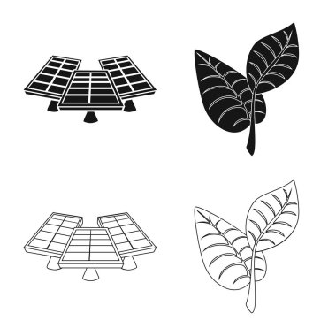 Yenilik ve teknoloji simge vektör Illustration. Yenilik ve doğa hisse senedi simgesi için web topluluğu.