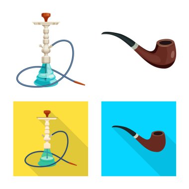 Çöp yalıtılmış nesne ve dur simgesi. Hisse senedi için çöp ve alışkanlık vektör simge topluluğu.