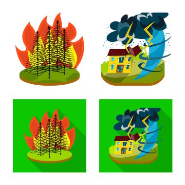 Hava ve sıkıntı simge vektör Illustration. Hava ve gürültüyle çarpmak hisse senedi vektör çizim.