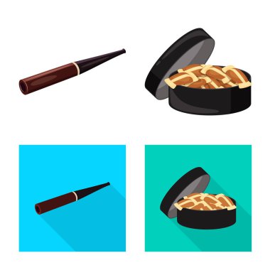 Çöp ve dur işareti vektör tasarımı. Çöp ve alışkanlık hisse senedi vektör çizim topluluğu.