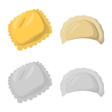 Ürünler ve pişirme işareti yalıtılmış nesne. Ürünler ve meze hisse senedi vektör çizim.