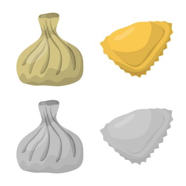 Ürünler ve pişirme simge vektör Illustration. Ürünler ve hisse senedi için meze vektör simge kümesi.