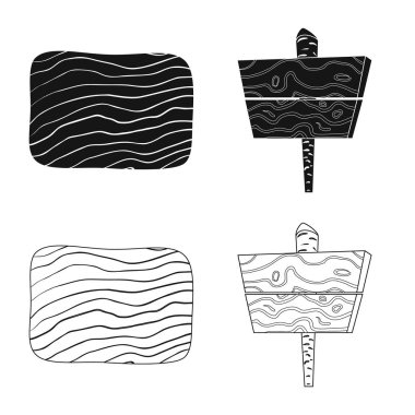 Ham vektör tasarımı ve orman oturum açın. Ham topluluğu ve parke hisse senedi simgesi web için.