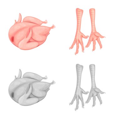 Ürün ve kümes hayvanları simge vektör tasarımı. Hisse senedi için ürün ve tarım vektör simge topluluğu.