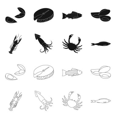 Taze ve restoran logosu yalıtılmış nesne. Taze ve deniz hisse senedi simgesi için web topluluğu.