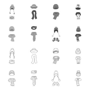 Giysi tasarım vektör ve simge doku. Elbiselerini ayarla ve stok vektör çizim hava.