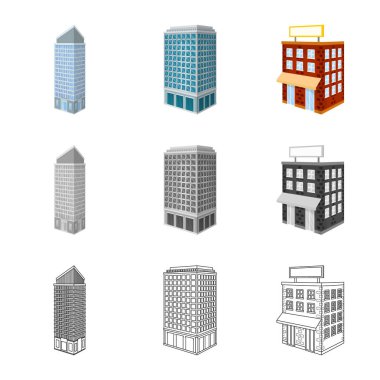 İnşaat ve yapı logo vektör tasarımı. İnşaat ve emlak web için hisse senedi simgesi.