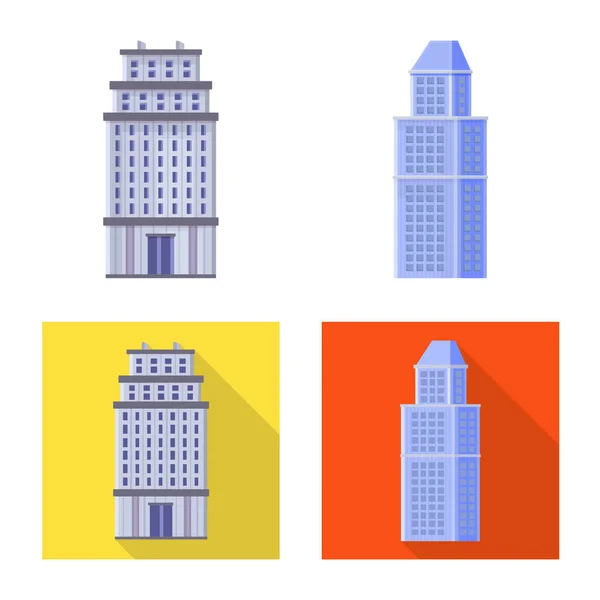 Vektor-Design des kommunalen und Zentrum-Logos. Set von kommunalen und nachlassbezogenen Vektor-Illustrationen. — Stockvektor