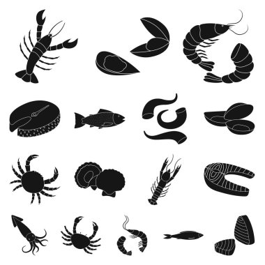 Pazar ve deniz logo vektör Illustration. Web için Pazar ve deniz hisse senedi simgesi kümesi.