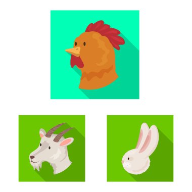 Tarım ve Hayvancılık simge vektör Illustration. Tarım ve organik hisse senedi vektör çizim koleksiyonu.