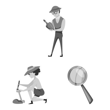 Hikaye ve keşif simge vektör Illustration. Hikaye ve öğeleri koleksiyonu stok web simgesi.