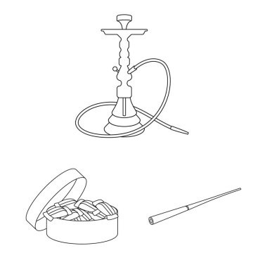 Sağlık ve nikotin simge vektör tasarımı. Sağlık ve istatistik hisse senedi vektör çizim seti.