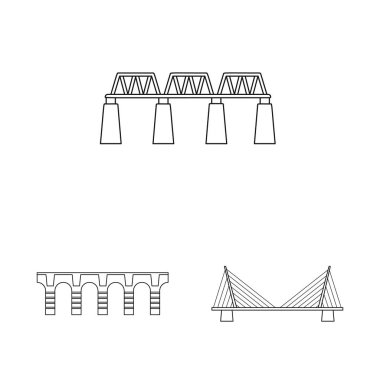 Görüş ve bağlantı simgesinin vektör çizimi. Stok lar için görüş ve yapı vektör simgesinin toplanması.