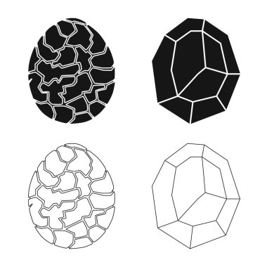 Hayvan ve tarih öncesi simge vektör Illustration. Hisse senedi için hayvan ve sevimli vektör simge topluluğu.