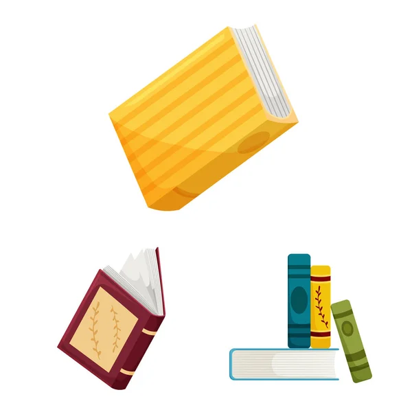 Objeto isolado do ícone da biblioteca e livraria. Conjunto de biblioteca e símbolo de estoque de literatura para web . — Vetor de Stock