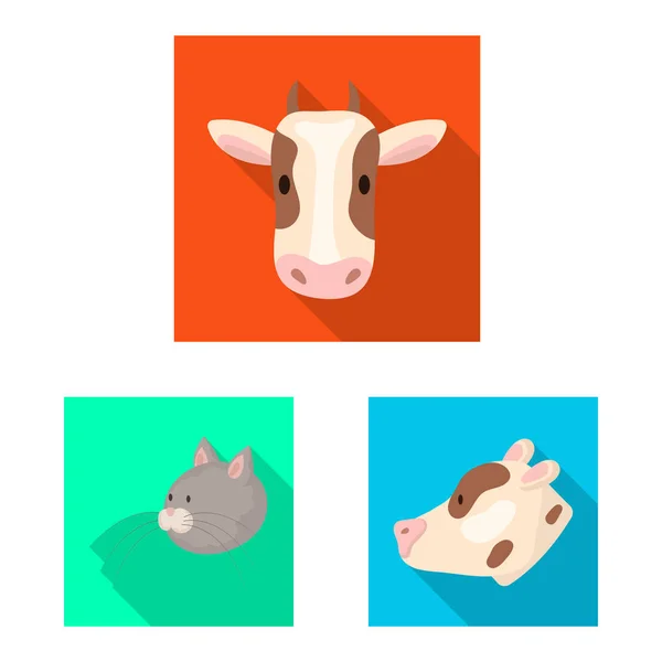 Elkülönített objektum a mezőgazdaság és a tenyésztési szimbólum. Mezőgazdasági és ökológiai tőzsdei szimbólum a web gyűjteménye. — Stock Vector