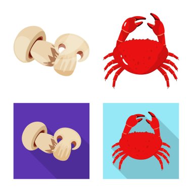 Tat ve ürün simgesini yalıtılmış nesne. Tat ve hisse senedi vektör çizim pişirme.