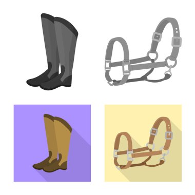 Vektör tasarım ekipman ve iz sürme. Hisse senedi için ekipman ve rekabet vektör simge topluluğu.