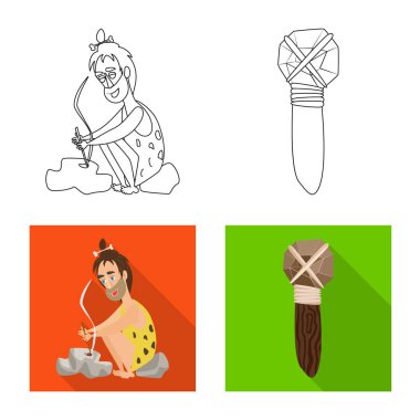 Evrim ve tarih öncesi sembolü yalıtılmış nesne. Evrim ve geliştirme hisse senedi simgesi için web topluluğu.