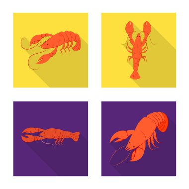 Meze ve deniz ürünleri logosu vektör illüstrasyon. Aperatif ve okyanus stok vektör illüstrasyon koleksiyonu.