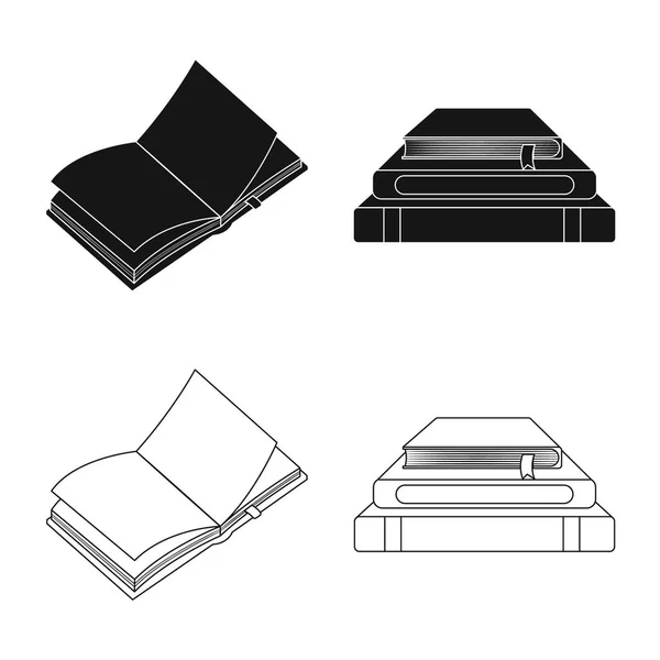 Objeto isolado de treinamento e signo de cobertura. Conjunto de treinamento e ilustração do vetor de estoque da livraria . —  Vetores de Stock