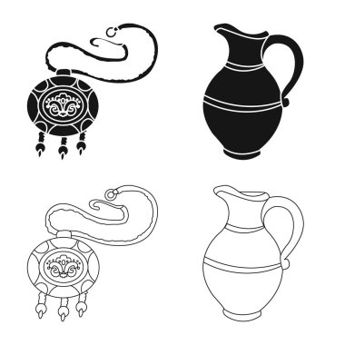 Kültür ve gezi simge vektör tasarımı. Hisse senedi için kültür ve özgünlük vektör simge topluluğu.