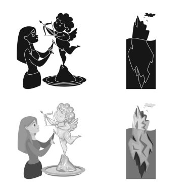 Doku ve donmuş sembolü yalıtılmış nesne. Doku ve şeffaf hisse senedi vektör çizim.