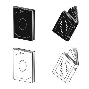 İzole işareti eğitim ve kapak nesne. Eğitim ve kitabevi hisse senedi vektör çizim koleksiyonu.