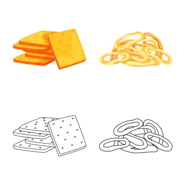 Oktoberfest ve bar logo vektör tasarımı. Oktoberfest ve hisse senedi için pişirme vektör simgesi ayarla.