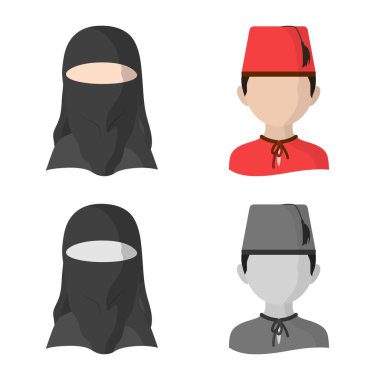 Kopyacı ve ikamet logo vektör çizimi. Kopyacı ve hisse senedi için kültür vektör simge kümesi.