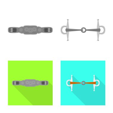 Ekipman ve logo sürme yalıtılmış nesne. Hisse senedi için ekipman ve rekabet vektör simge kümesi.