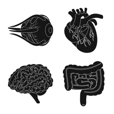Araştırma ve laboratuvar simge vektör Illustration. Hisse senedi için araştırma ve organ vektör simge topluluğu.