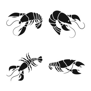 Et ve incelik simgesi izole nesne. Web için et ve yengeç stok sembolü koleksiyonu.