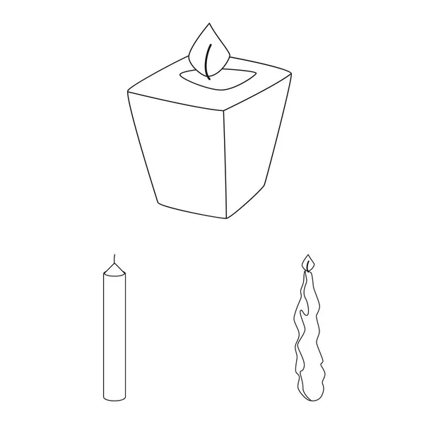 Изолированный объект с символом источника и церемонии. Набор векторных иллюстраций источника и запаса огня . — стоковый вектор