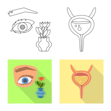 Diyet ve tedavi simge vektör Illustration. Hisse senedi için diyet ve tıp vektör simge kümesi.