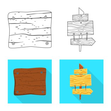 Ham vektör çizim ve orman oturum açın. Ham topluluğu ve parke hisse senedi simgesi web için.