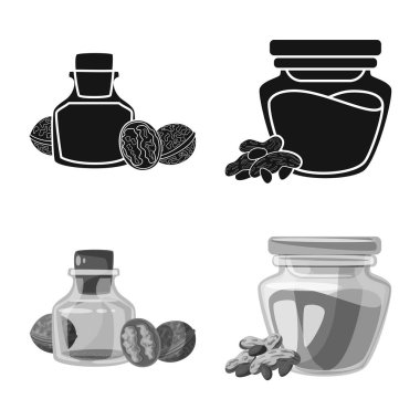 Sağlıklı ve sebze simge vektör Illustration. Sağlıklı topluluğu ve web için tarım hisse senedi simgesi.