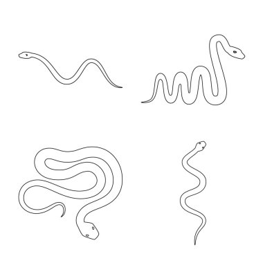 Zehir ve kötü simge vektör Illustration. Zehir ve ısırık koleksiyonu vektör hisse senedi simgesi.