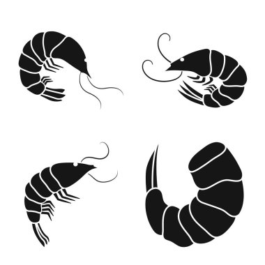 Et ve incelik logosu izole nesne. Web için et ve yengeç stok sembolü seti.